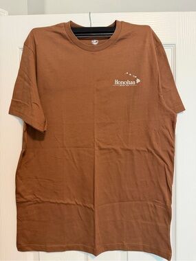 Honolua Short Sleeve Crewneck Tee in Rust Brown